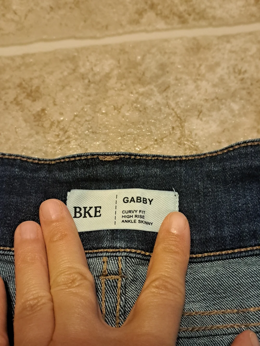 BKE Gabby High Rise Dark Blue Skinny Jeans. Size 31.